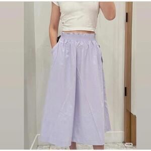 NWT Lululemon Stretch Woven Ruffle-Waist Midi Skirt Lavender Frost Size M